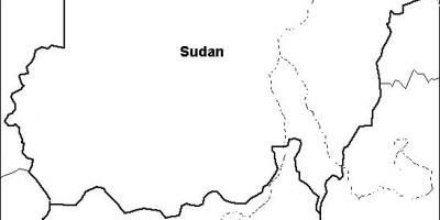 Map of Sudan blank