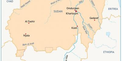 Map of Sudan river