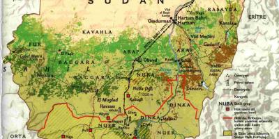 Map of Sudan geography